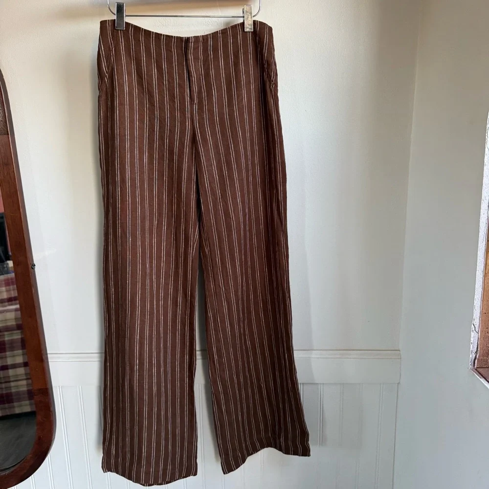 Reformation Vida Linen Low Rise Pant Size 0 - Picture 5 of 9